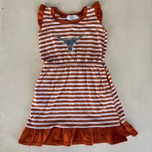 UT fan Texas Longhorns Third Street Striped cotton dress Little Girls Size 5
